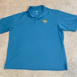 Antigua Jaguars Golf Polo Men’s XL Teal Performance Shirt NFL TailgateStyle